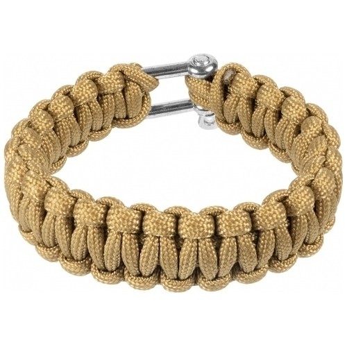 Bransoletka wykonana z Paracordu BCB, kolor żółtobrązowy