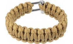 Bransoletka wykonana z Paracordu BCB, kolor żółtobrązowy