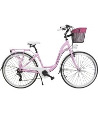 Dviratis AZIMUT Sarema 26" ALU TX-6 2023 różowy