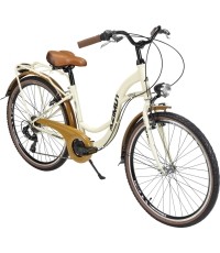 Dviratis AZIMUT Vintage TX-7 26" 2023 kremowo-brązowy błyszczący