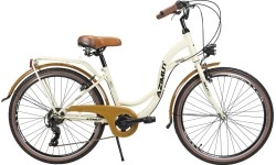 Dviratis AZIMUT Vintage TX-7 26" 2023 kremowo-brązowy błyszczący