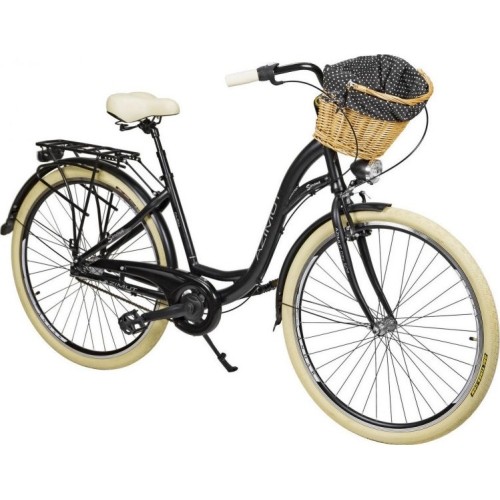 Dviratis AZIMUT Sarema ALU 28" 3-biegowa 2023 czarny mat