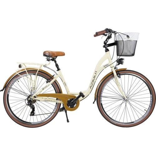 Dviratis AZIMUT Sarema 28" ALU TX-7 2023 kremowy półmatowy