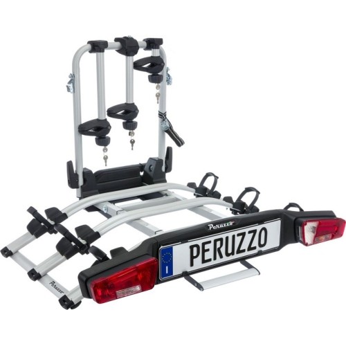 Bagażnik rowerowy Peruzzo Zephyr na 3 rowery, E-BIKE, na hak (aluminiowy)