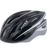 Šalmas FORCE Hal 48-54cm XS-S (juoda/pilka/balta)