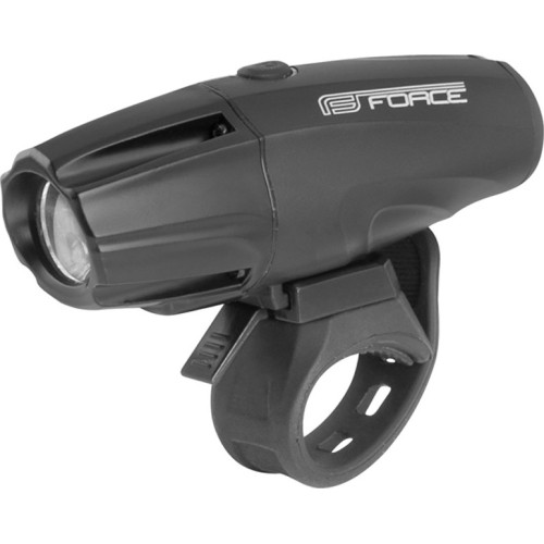 Lampka przednia FORCE Shark 700 USB (czarna)