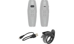 Lampka przednia FORCE Shark 700 USB (czarna)