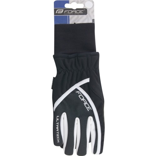 Pirštinės FORCE Ultra Tech žieminės (juoda/balta) XXL (0 °C iki +5 °C)