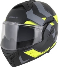 Kask motocyklowy z podnoszoną szybką Cassida MultiFlip Korp P/J - Matt Black/Fluo Yellow/Grey