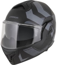 Kask motocyklowy z podnoszoną szybką Cassida MultiFlip Korp P/J - černá matná/tmavě šedá/šedá