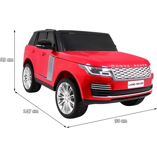 Auto na akumulator Range Rover HSE, czerwony lakier, dwuosobowy