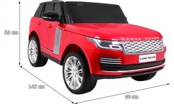 Auto na akumulator Range Rover HSE, czerwony lakier, dwuosobowy