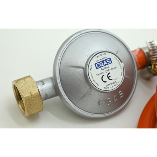 Reduktor ciśnienia gazu 30mbar EN16129 - Zestaw węży 0,9m