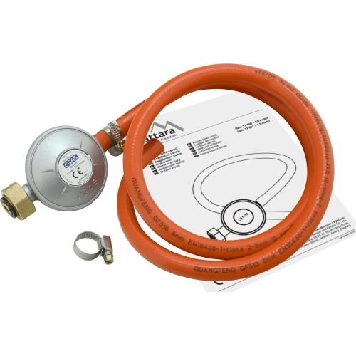 Reduktor ciśnienia gazu 30mbar EN16129 - Zestaw węży 0,9m