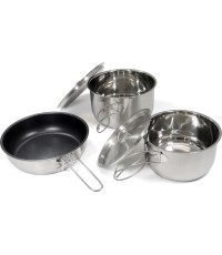 Origin Outdoors Stainless Steel Cooking Set 'Non-Stick'