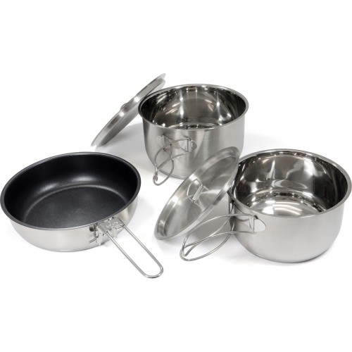 Origin Outdoors Stainless Steel Cooking Set 'Non-Stick'
