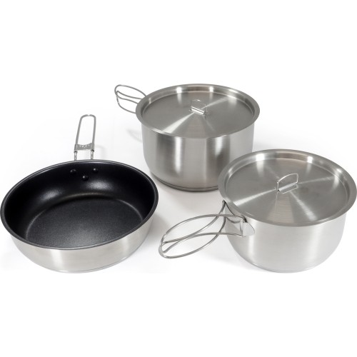 Origin Outdoors Stainless Steel Cooking Set 'Non-Stick'