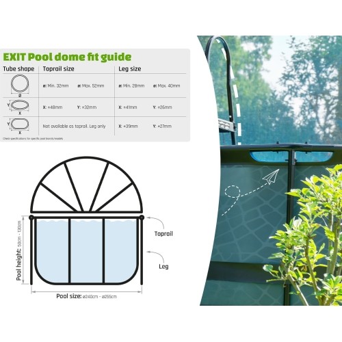 EXIT pool dome ECO ø244cm - universal (also for Intex/Bestway)