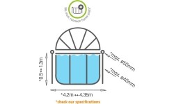 Zadaszenie basenu EXIT ECO ø427cm – uniwersalne
