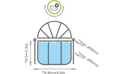 Kopuła basenowa EXIT ECO ø450 cm – uniwersalna