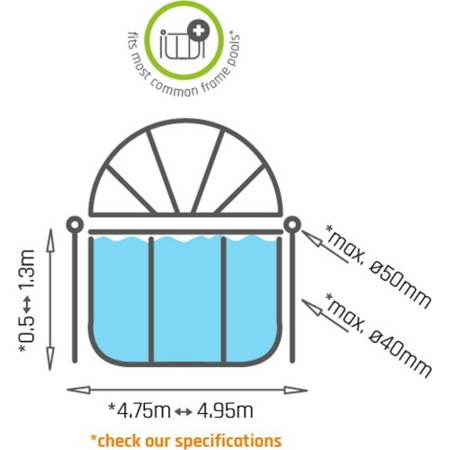 EXIT pool dome ECO ø488cm - universal