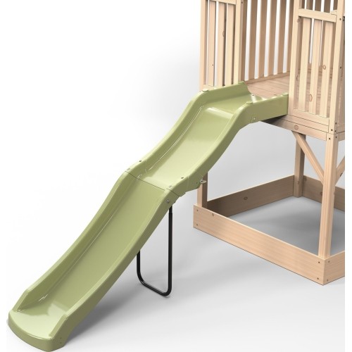 EXIT Panorama 500 wooden playhouse with slide and sandpit