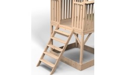 EXIT Panorama 500 wooden playhouse with slide and sandpit