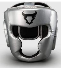 Ringhorns Charger by Venum Headgear- Silver/Black