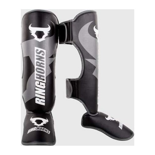 Ringhorns Charger by Venum Shin Guards and Foot Protectors - Black