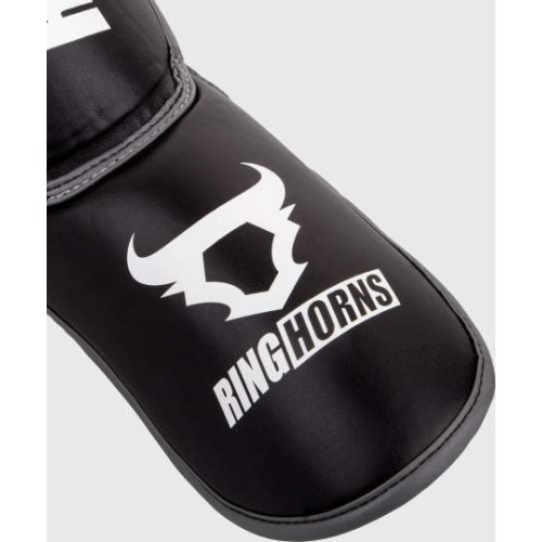 Ringhorns Charger by Venum Shin Guards and Foot Protectors - Black