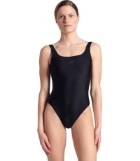 Damski strój kąpielowy Team Stripe U Back, czarny, L - 500
