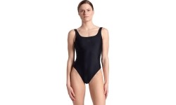 Damski strój kąpielowy Team Stripe U Back, czarny, L - 500