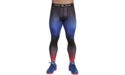 Męskie legginsy sportowe BAS BLACK Quantum - Blue-Red