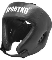 SportKO OK1 skórzany kask bokserski - Black