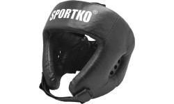 SportKO OK1 skórzany kask bokserski - Black