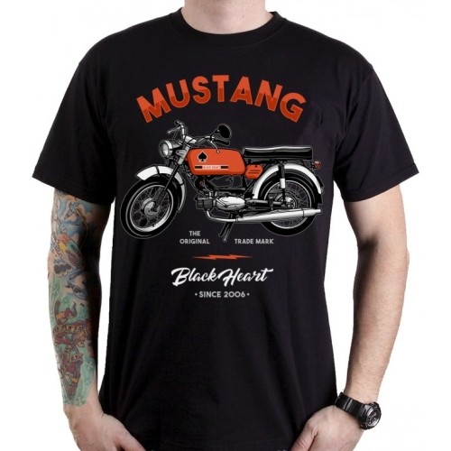 T-shirt BLACK HEART Mustang - Black