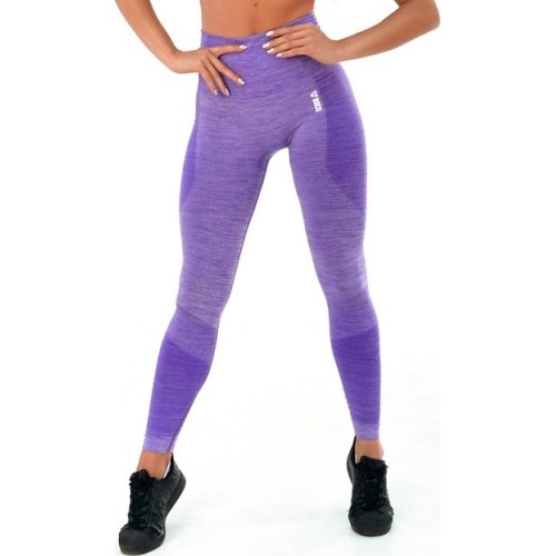 Damskie legginsy Boco Wear Violet Melange Push Up - Purple