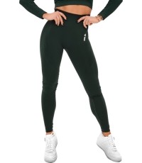 Damskie legginsy Boco Wear Bottle Green Cropped - Green