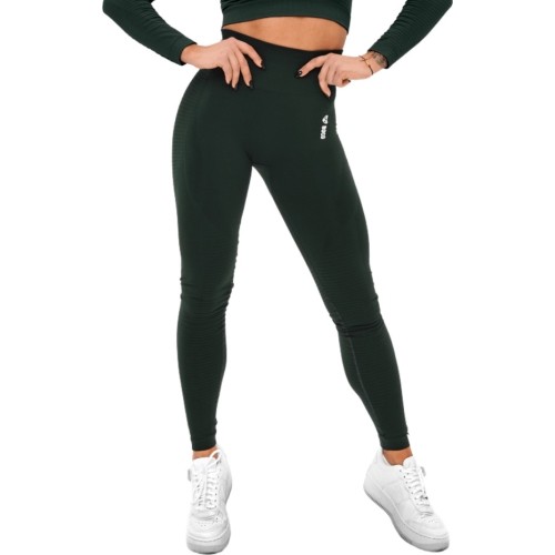 Damskie legginsy Boco Wear Bottle Green Cropped - Green