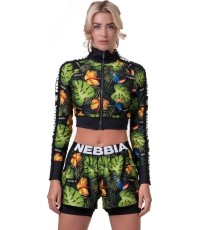 Women’s Sweatshirt Nebbia High-Energy Cropped - Jungle Green