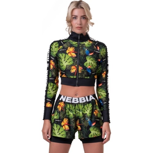 Women’s Sweatshirt Nebbia High-Energy Cropped - Jungle Green