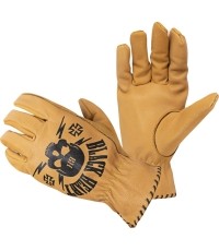 Skórzane rękawice motocyklowe W-TEC Black Heart Skull - Camel