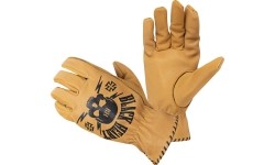 Skórzane rękawice motocyklowe W-TEC Black Heart Skull - Camel