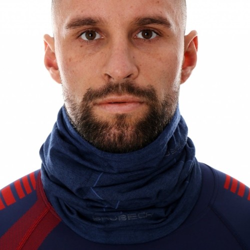 Uniwersalny szalik rurkowy Brubeck Merino KM10360 - Navy
