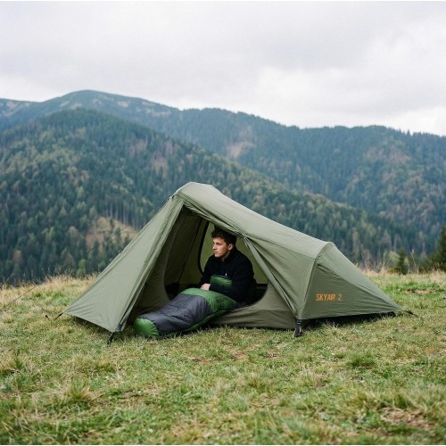 NC1705 ŚPIWÓR ULTRA LIGHT CZARNO-ZIELONY NILS CAMP