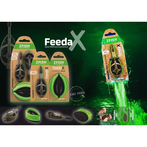 ZFISH Method Feeder Set Feeda X 30,40g + mold
