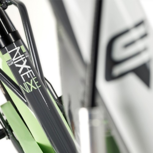 Rower S'COOL niXe 18" 1-biegowy coaster-brake aluminiowy, ciemnoszary-pastelowy zielony