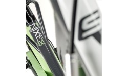 Rower S'COOL niXe 18" 1-biegowy coaster-brake aluminiowy, ciemnoszary-pastelowy zielony