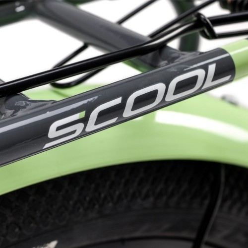 Rower S'COOL niXe 18" 1-biegowy coaster-brake aluminiowy, ciemnoszary-pastelowy zielony