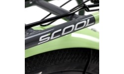 Rower S'COOL niXe 18" 1-biegowy coaster-brake aluminiowy, ciemnoszary-pastelowy zielony